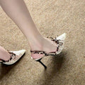Damen elegante Slingback Pumps mit Spitze und Tiermotiven R&B
