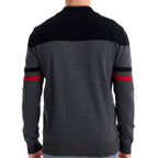 Herren sportliche Strickjacke mit hohem Kragen und Reißverschluss
