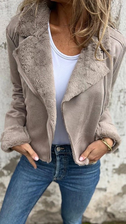 Damen Kunstfell jacke R&B