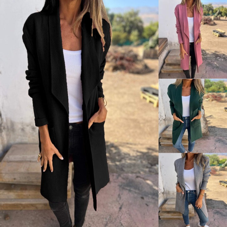 Damen eleganter Cardigan mit weichem Material und lässigem Schnitt R&B