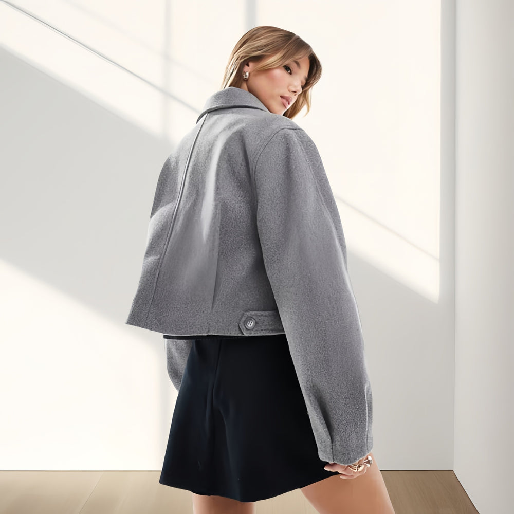 Damen Kurze, kuschelige Jacke aus weichem Wollmix R&B