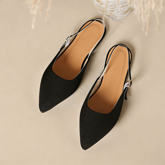 Damen Elegante Slingback-Pumps mit modischem Ketten-Detail R&B
