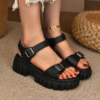 Damen Komfortable Chunky-Sandalen mit verstellbaren Riemen