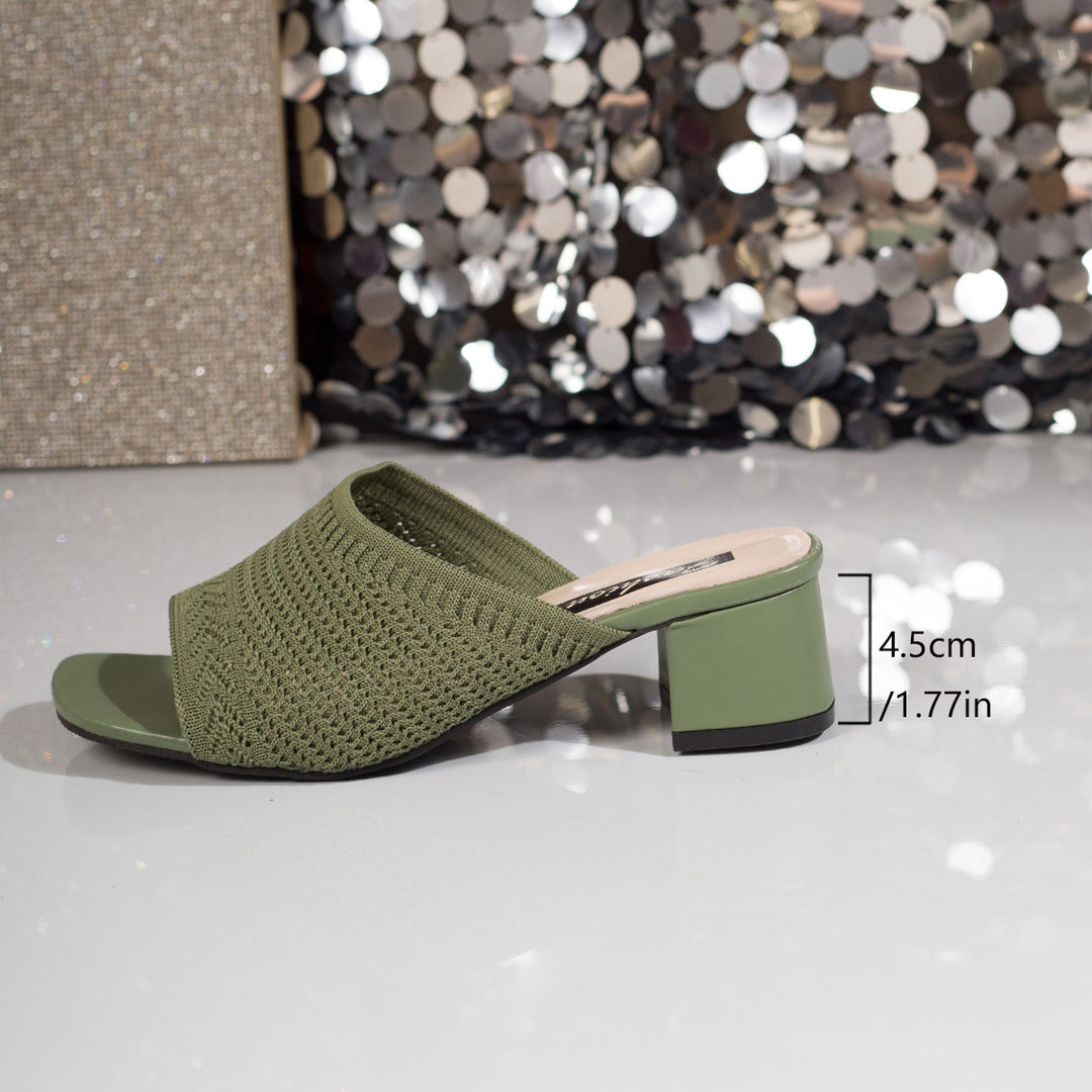 Damen Komfortable offene Mules mit trendigem Blockabsatz R&B