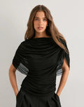Damen stilvolles Drapiertop R&B