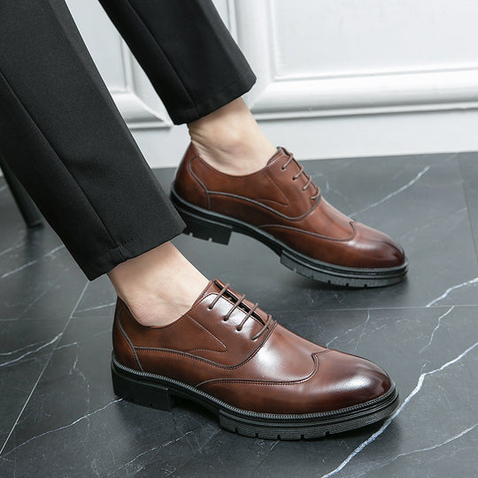 Damen Elegante Schnürschuhe mit hochwertigem Leder und rutschfester Sohle R&B