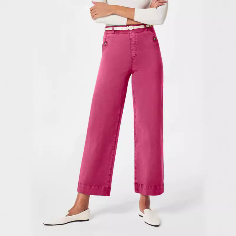 Damen Weitgeschnittene Stoffhose mit eleganten Details R&B