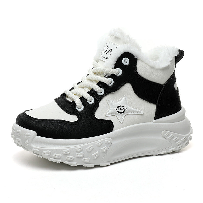 Damen High-Top Sneakers mit kuscheligem Warmfutter und rutschfester Sohle R&B