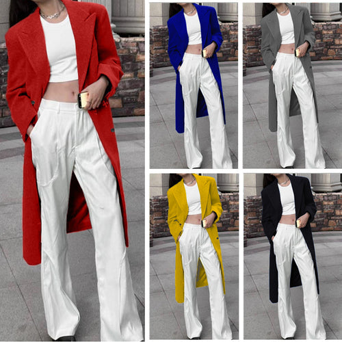Damen maßgeschneiderter Langblazer mit eleganter Silhouette R&B