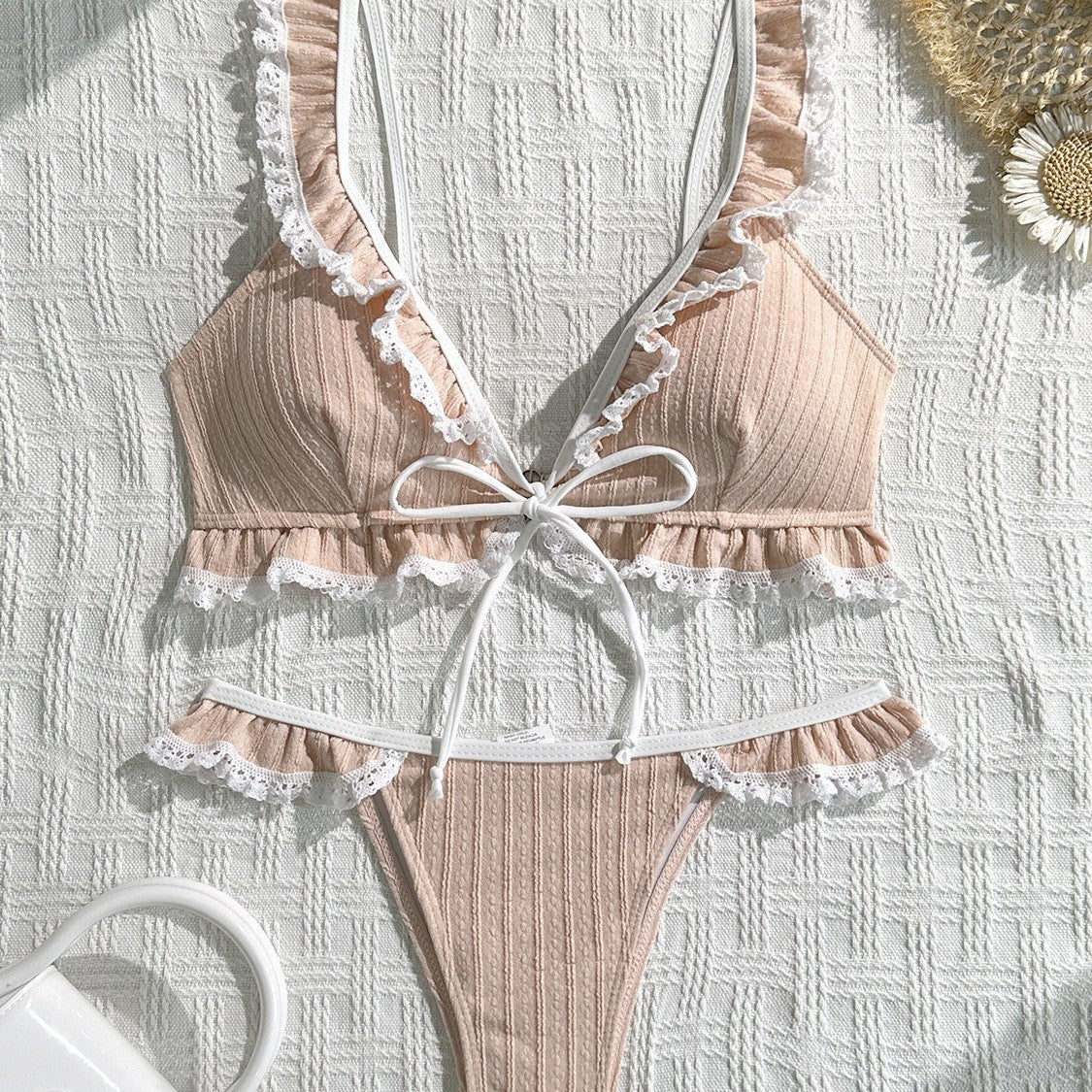 Damen Rüschen Bikini-Set R&B