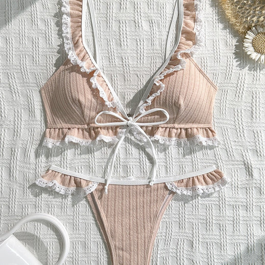 Damen Rüschen Bikini-Set R&B