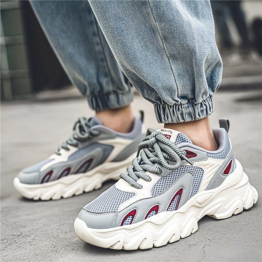 Damen Sportliche Chunky Sneakers mit atmungsaktiver Oberflächenstruktur R&B
