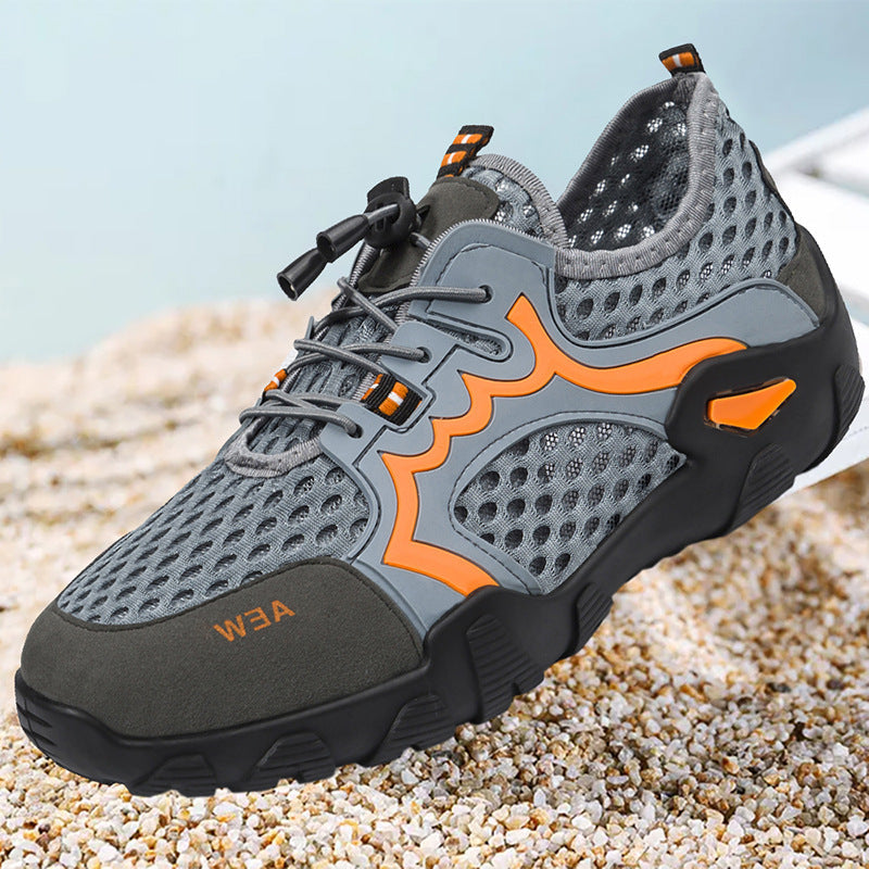 Damen Multifunktionale Mesh-Sneaker mit elastischem Schnürsystem und rutschfester Sohle