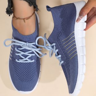 Damen atmungsaktive Freizeit-Sneakers mit flexiblem Obermaterial R&B