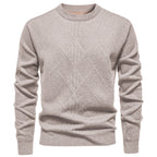 Herren Strickpullover mit modernem Rautenmuster