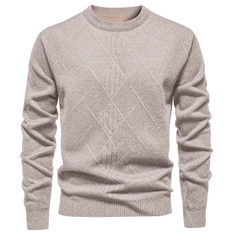 Herren Strickpullover mit modernem Rautenmuster