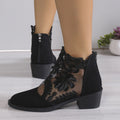 Damen modische Stiefeletten mit aufwendiger Spitzendecke R&B