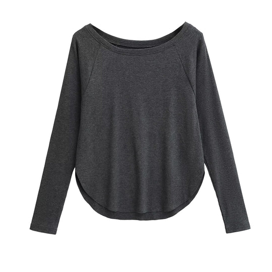 Damen lässiges Langarmshirt R&B