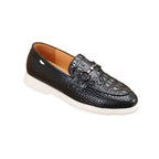 Damen Mokassin Slipper mit modischem Krokodil-Leder-Design R&B