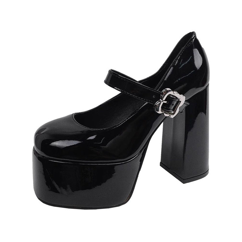 Damen Plattform Pumps mit eleganter Schnalle R&B