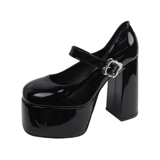 Damen Plattform Pumps mit eleganter Schnalle R&B