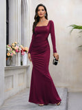Damen Elegantes Oberteil mit langem Arm und figurformendem Schnitt R&B