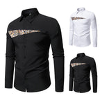 Herren Langarmhemd mit kreativem Paisley-Design R&B