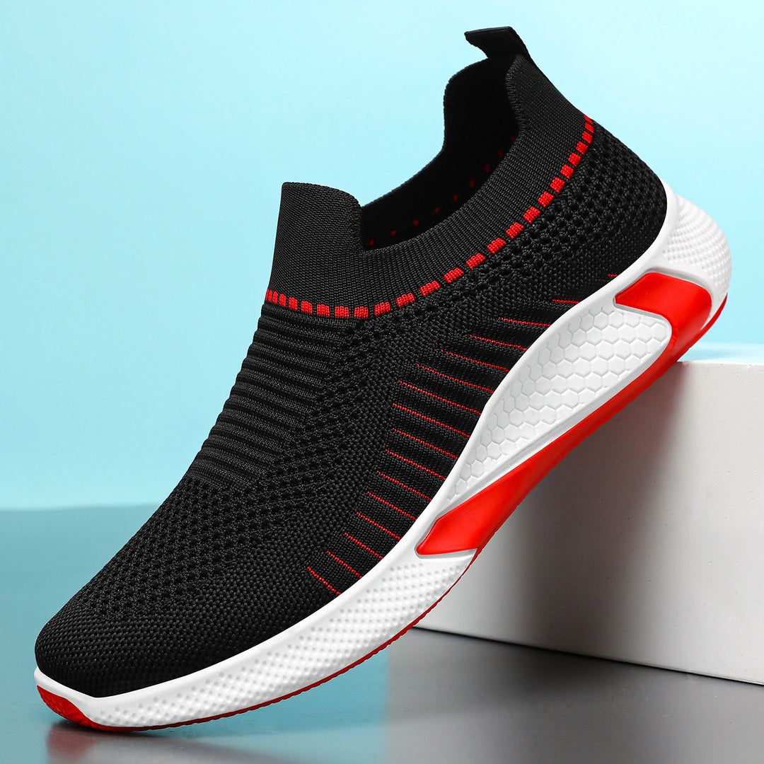 Damen Sportive Slip-On Sneakers mit elastischem Mesh-Obermaterial R&B