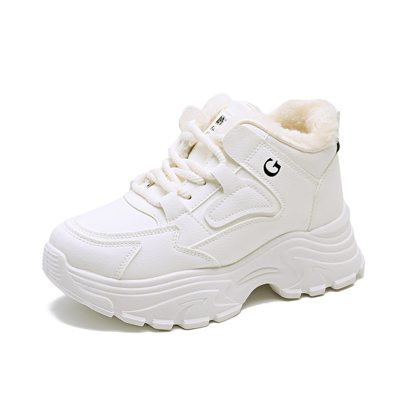 Damen Winterliche High-Top Sneakers mit weichem Fleece-Futter R&B