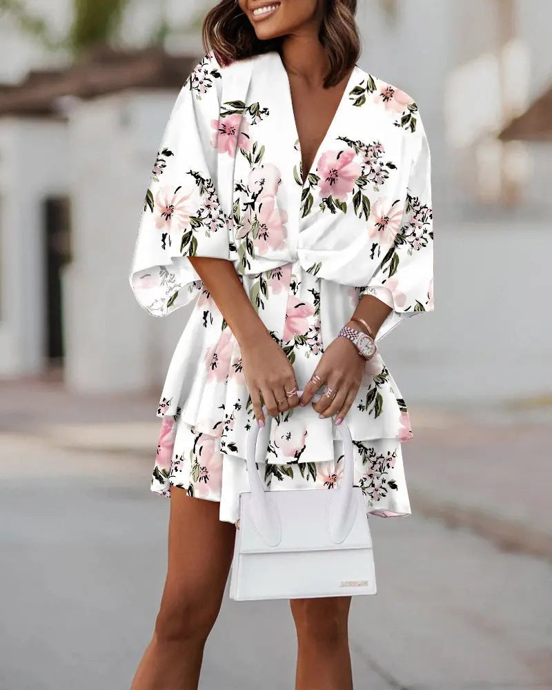 Damen Sommerkleid im lässigen Chiffon-Stil R&B