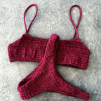 Damen Badeanzug-Set mit gerafftem Design R&B