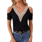 Damen Spitzen-Design Oberteil R&B