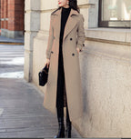 Damen eleganter Trenchcoat mit doppelter Knopfreihe und praktischem Schnitt