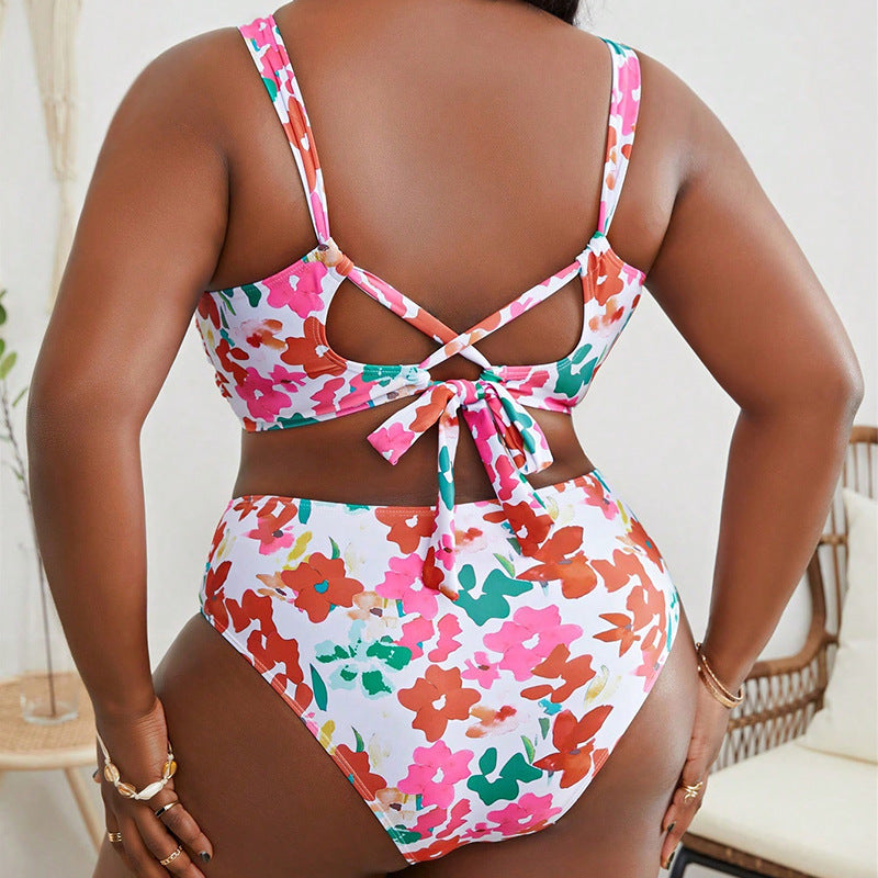 Damen Bikini-Set mit cropped Oberteil und hohem Bund R&B