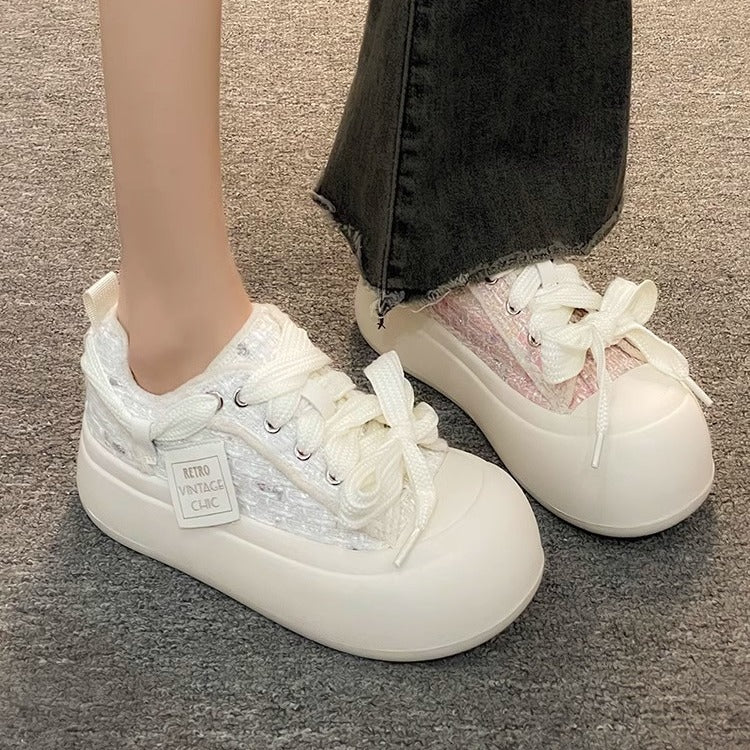 Damen Vintage Sport Sneakers mit komfortabler Gummisohle und weichem Obermaterial R&B