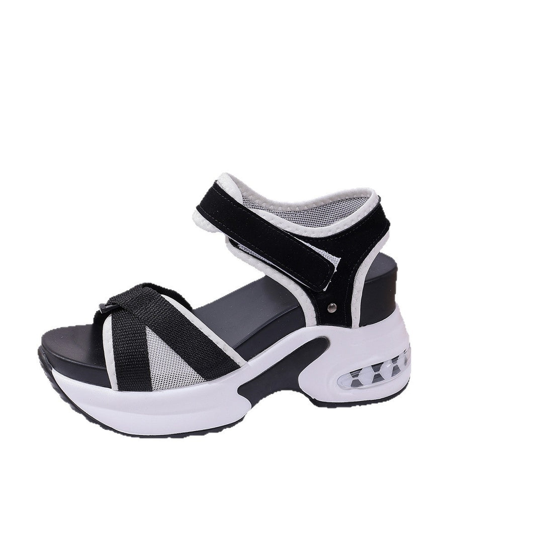 Damen Wedge-Sandalen mit luftiger Mesh-Oberfläche und verstellbaren Riemen R&B