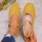 Damen Ballerinas mit verstellbarem Riemen R&B