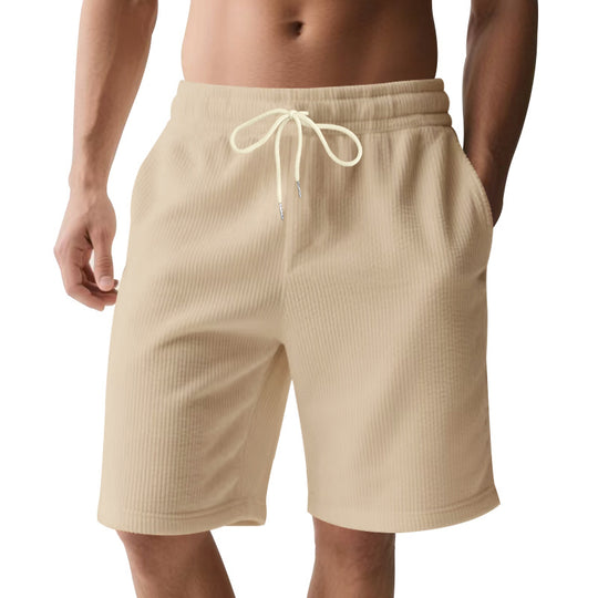Herren nan knielange Bermudashorts mit elastischem Bund Kordelzug und Seitentaschen R&B