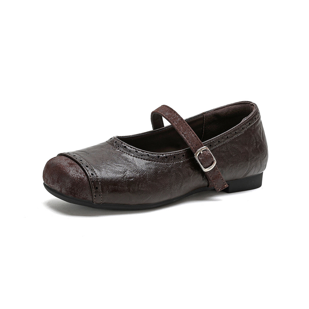 Damen Ballerinas mit hochwertigem Textil und verstellbarem Riemen R&B