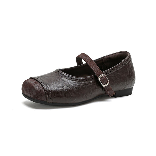 Damen Ballerinas mit hochwertigem Textil und verstellbarem Riemen R&B
