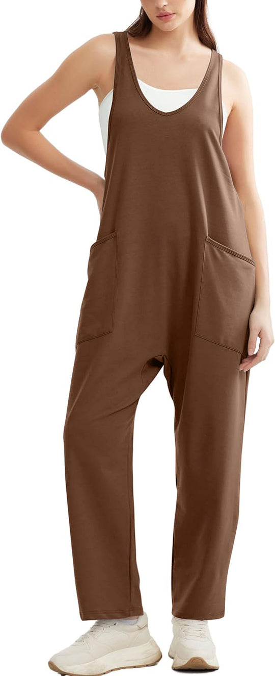 Damen Jumpsuit mit großzügigen Taschen und weichem Stretchmaterial R&B