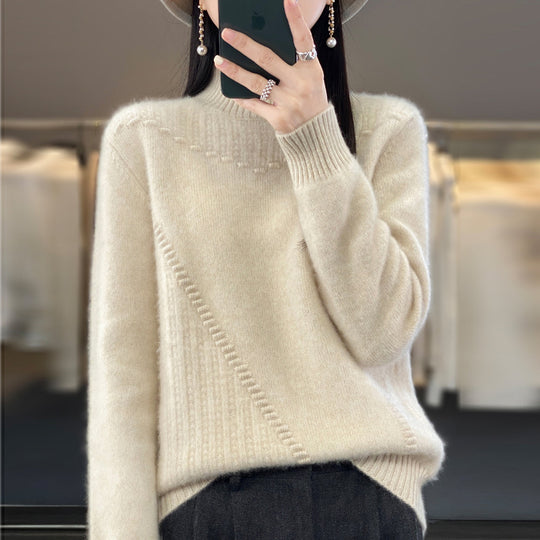 Damen Eleganter und bequemer Strickpullover mit einzigartigem Design R&B