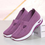 Damen Slip-On Sneakers mit atmungsaktivem Strick-Obermaterial und flexibler Sohle R&B