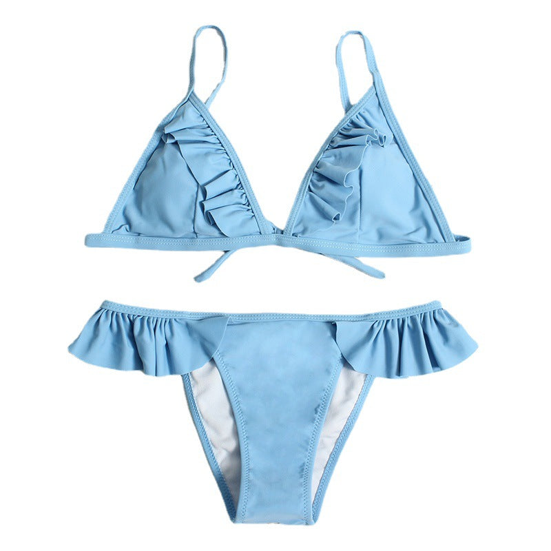 Damen Rüschenschnitte Bikini-Set R&B