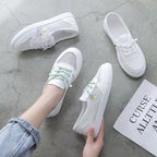 Damen lässige Sneaker mit buntem Blumenmotiv