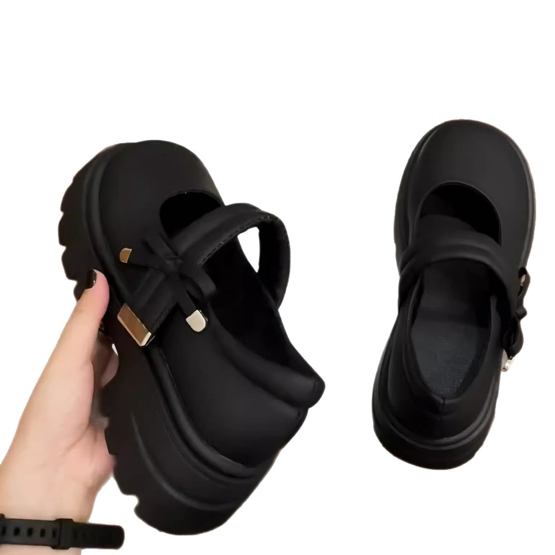 Damen Komfortable Chunky-Pantoletten mit verstellbarem Riemen und rutschfester Sohle R&B