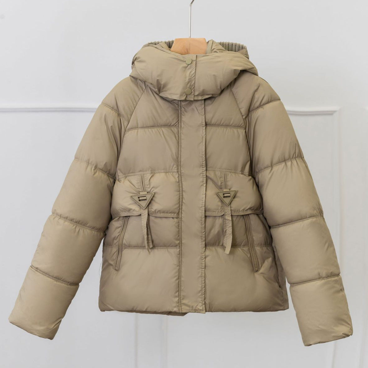 Damen Ultraleichte Pufferjacke mit verstellbarem Kapuzenkragen und praktischen Reißverschlusstaschen R&B