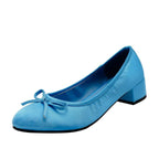 Damen Ballettschuhe mit flexiblem Absatz und zierlichem Schleifendetail R&B