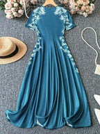 Damen Strandkleid mit floralem Design und fließendem Schnitt R&B