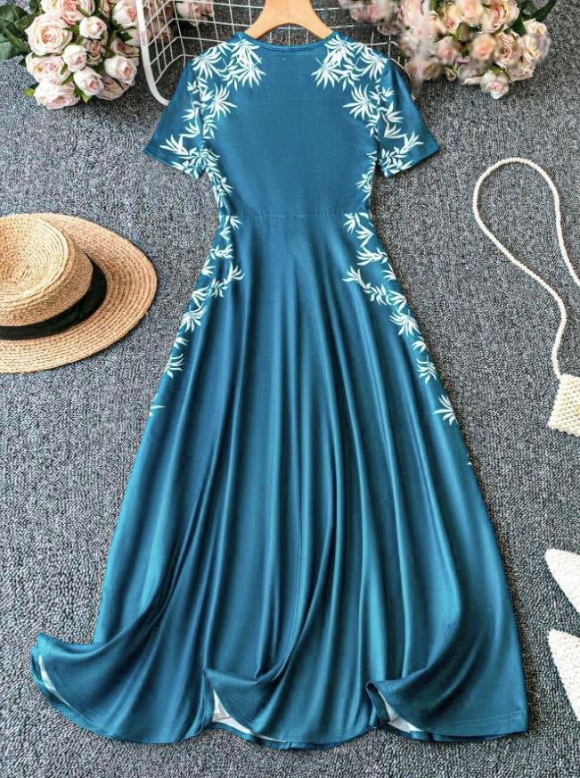 Damen Strandkleid mit floralem Design und fließendem Schnitt R&B